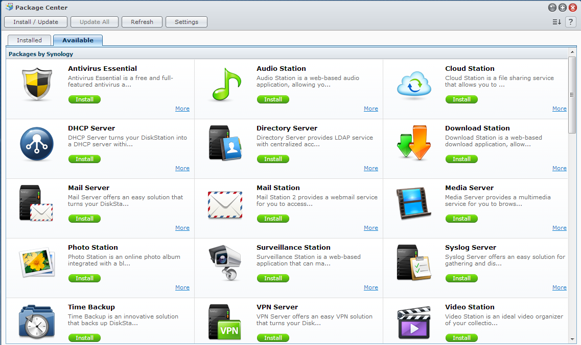 synology packages